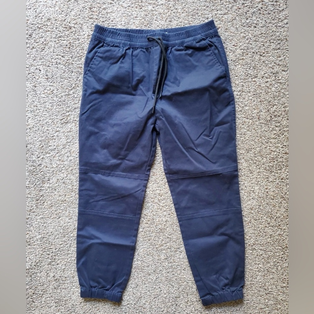 Univibe Blue Sweatpants Relaxed Fit Elastic Waist